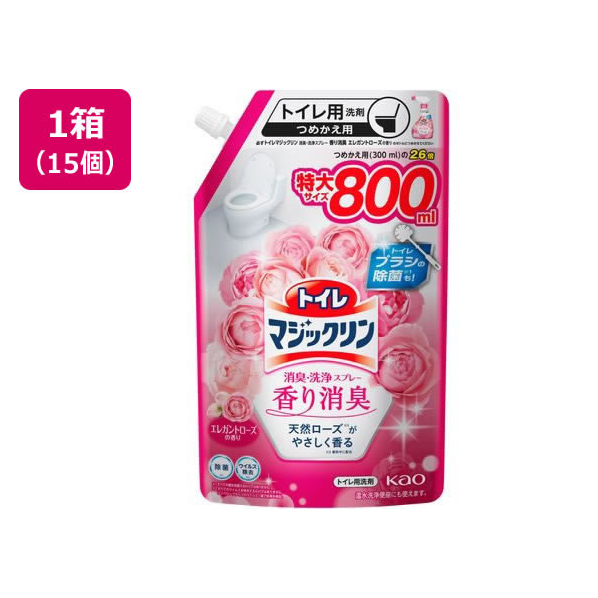 KAO トイレマジックリン消臭洗浄スプレー 香り消臭 替 800mL 15個 FC141RE