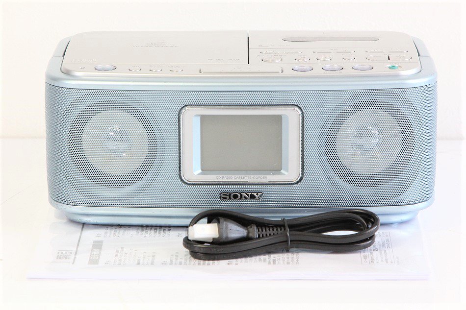 ソニー CDラジオカセットレコーダー CFD-E501 : FM/AM対応 ブルー CFD-E501 L 【中古品】