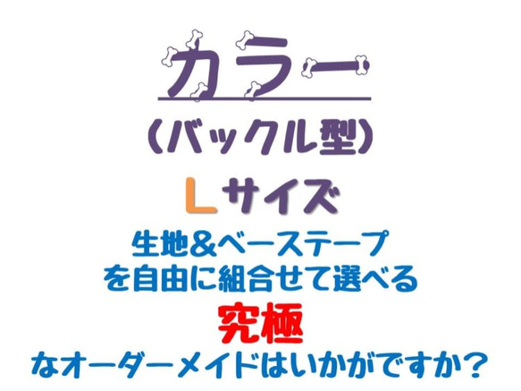 オーダー・カラー（バックル型)・Lサイズ：犬服 ozy