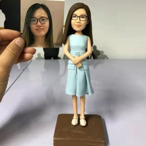 【オーダーメイド】お写真入から 3D 肖像画 似顔絵 人形 フィギュア 彼氏 彼女 誕生日ケーキトッパー 記念日カップル