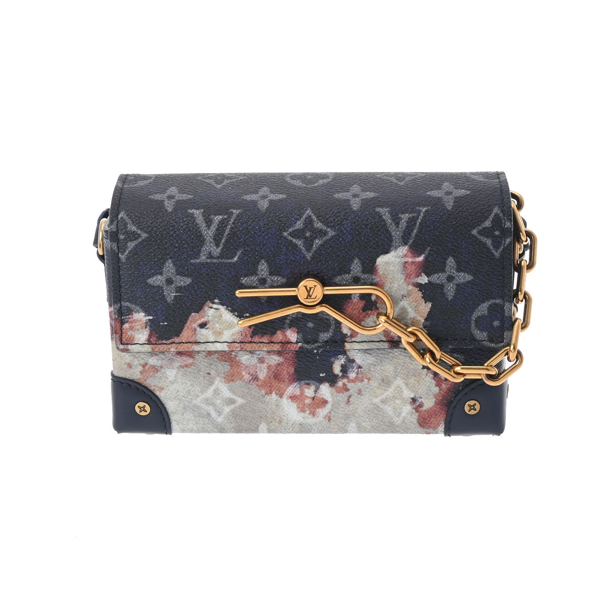 LOUIS VUITTON ルイヴィトン スティーマー ウェアラブル ウォレット 24SSモデル ネイビー系 M82900 メンズ モノグラムブリーチキャンバス ショルダーバッグ Aランク 中古 