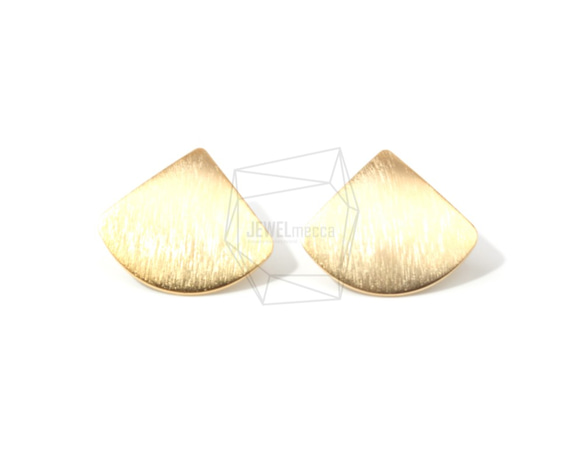 ERG-669-MG【2個入り】シーシェルシェイプピアス,Sea Shell Shape Brushed Texture