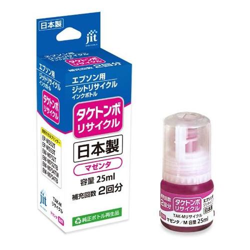 ジット JIT-ETAKM-R 互換リサイクルインクボトル エプソン タケトンボ互換 25ml マゼンタ