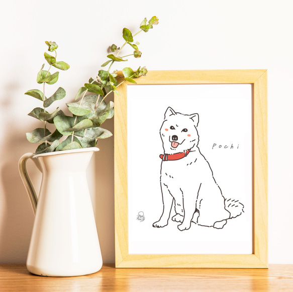 ☆★先着3名様限定★☆ ペット シンプル 似顔絵 イラスト 【 犬　ワンコ 】 SNS アイコン プレゼント に大人気！