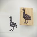 『ホロホロ鳥』消しゴムスタンプ