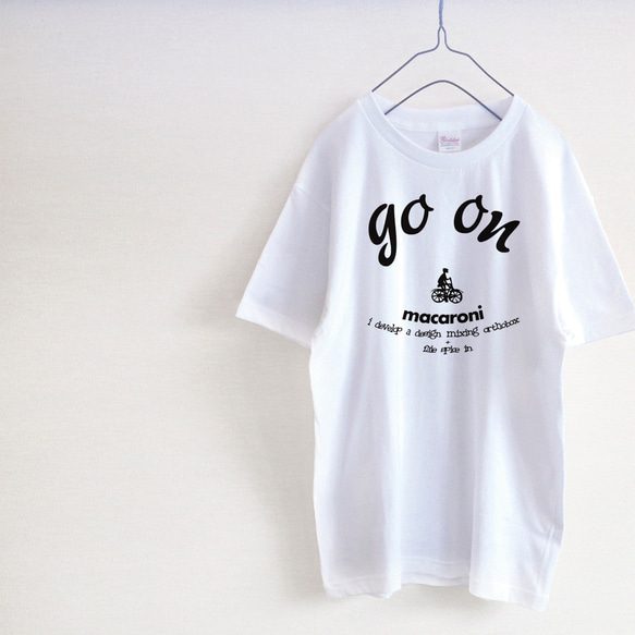 「go on」　macaroni　Tシャツ