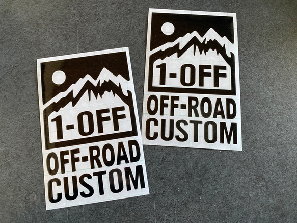 大サイズ ワンオフ 1-OFF OFF ROAD CUSTOM ステッカー  お得2枚セット【カラー選択可】 送料無料