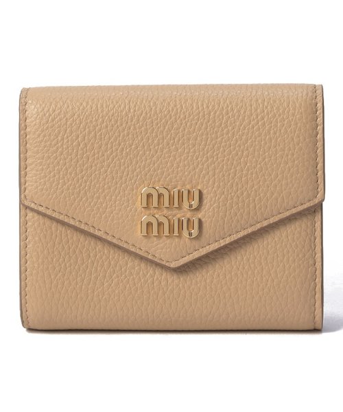 【MIU MIU】ミュウミュウ　5MH0402DT7　F0637　レディース　VITELLODAINO ヴィッテロダイノ　三つ折り財布　ASTRALE　アストラ