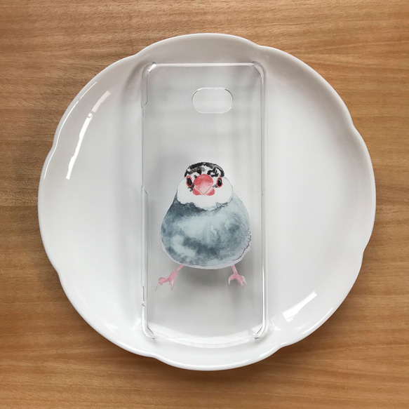 p-jet　桜文鳥 の スマホケース （ハードケース クリア）iPhone / Android ほぼ 全機種対応