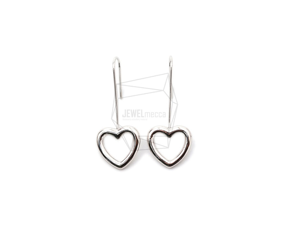 ERG-1634-R【2個入り】ハートシェイプイヤーフック  ,Heart Shape  Ear Hook