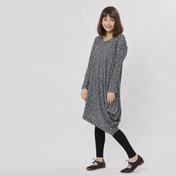 Molly プリント Relaxed Asymmetric ドレスブラック