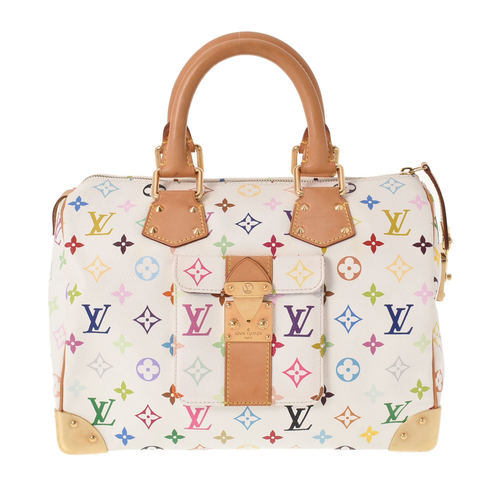 LOUIS VUITTON ルイヴィトン マルチカラー スピーディ 30 ブロン（白） M92643 レディース モノグラムマルチカラー ハンドバッグ ABランク 中古 