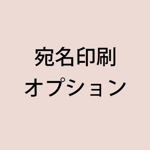 追加オプション ｜ 宛名印刷代行