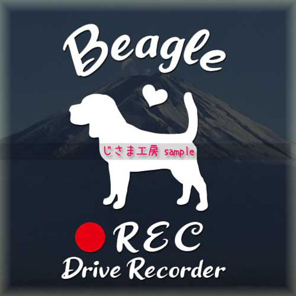 わんちゃんの可愛いドラレコステッカー!!『DRIVE　RECORDER』