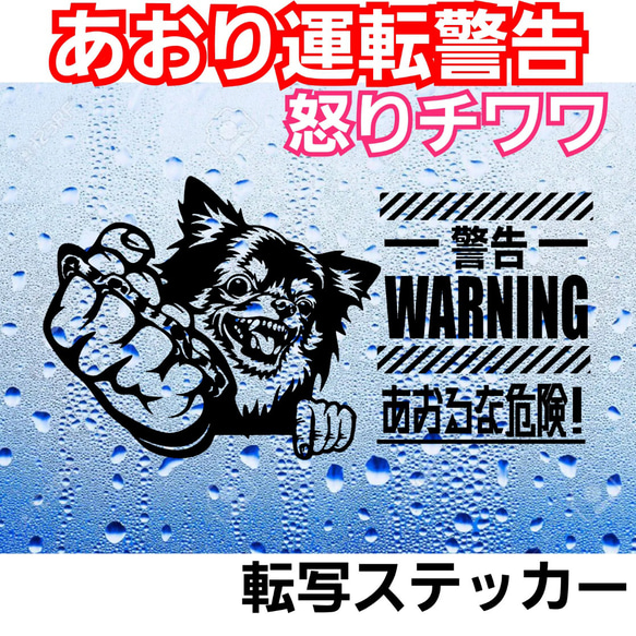 怒りのチワワ　あおり運転抑止　ステッカー