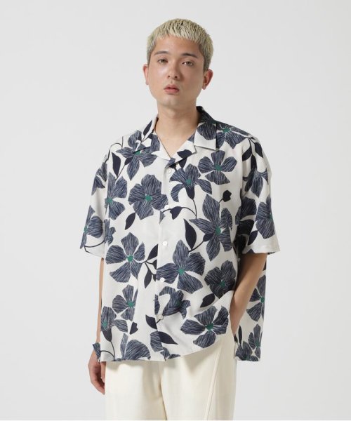 DankeSchon/ダンケシェーン/OPEN COLLAR SS SHIRT － B.FLOWER/オープンカラーシャツ