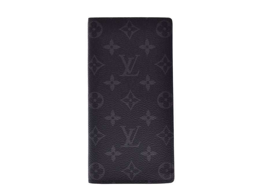 ルイヴィトン エクリプス ポルトフォイユ ブラザ 黒 M61697 メンズ 本革 長財布 Aランク 美品 LOUIS VUITTON 中古 