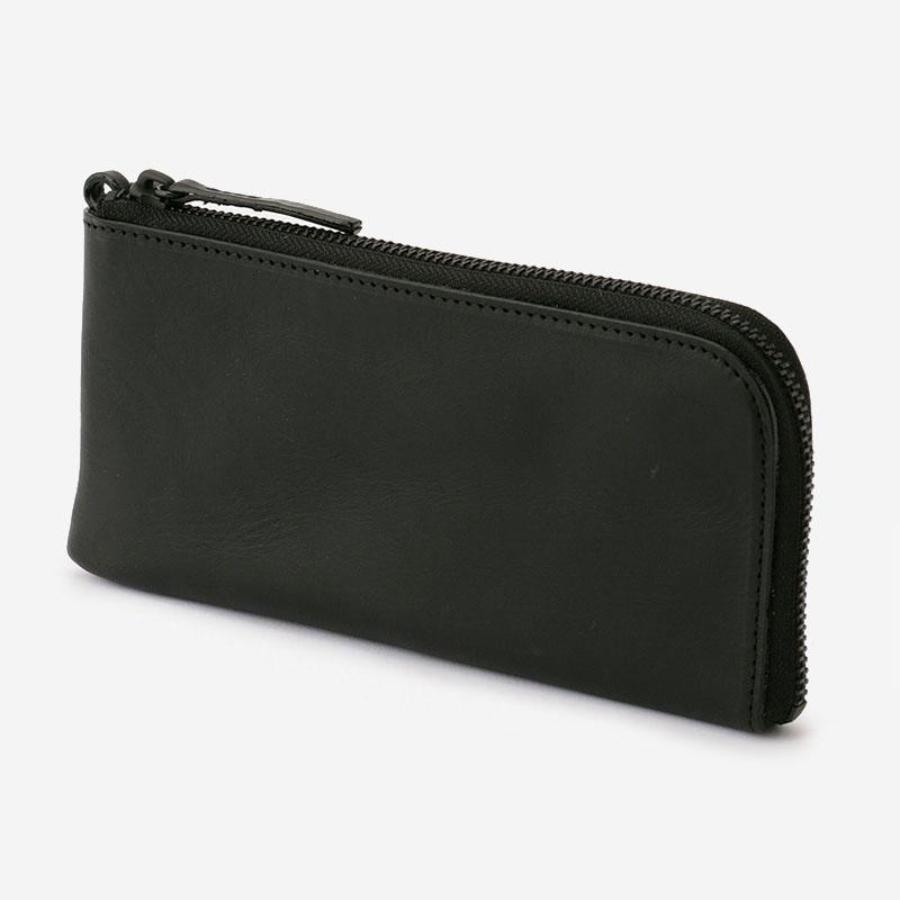 eauk LEATHER LONG WALLET BLACK