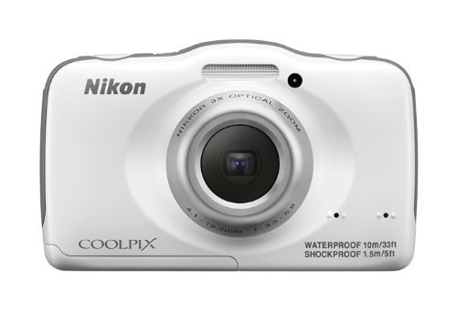 Nikon デジタルカメラ S32 防水 1300万画素 ホワイト S32WH【中古品】