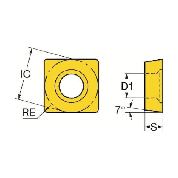 サンドビック コロターン107 旋削用ポジチップ（34 SCMT 38 09 32-XL 4325 578-2899（直送品）