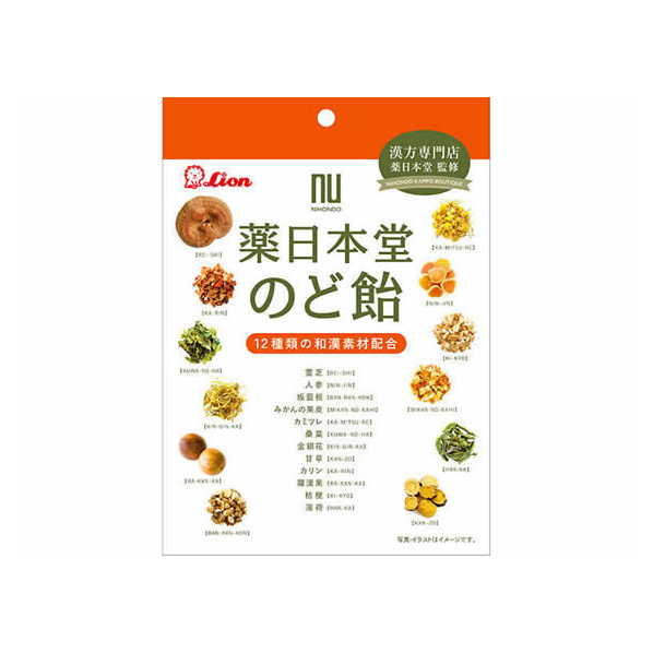 ライオン菓子 薬日本堂のど飴 74g FCR7576