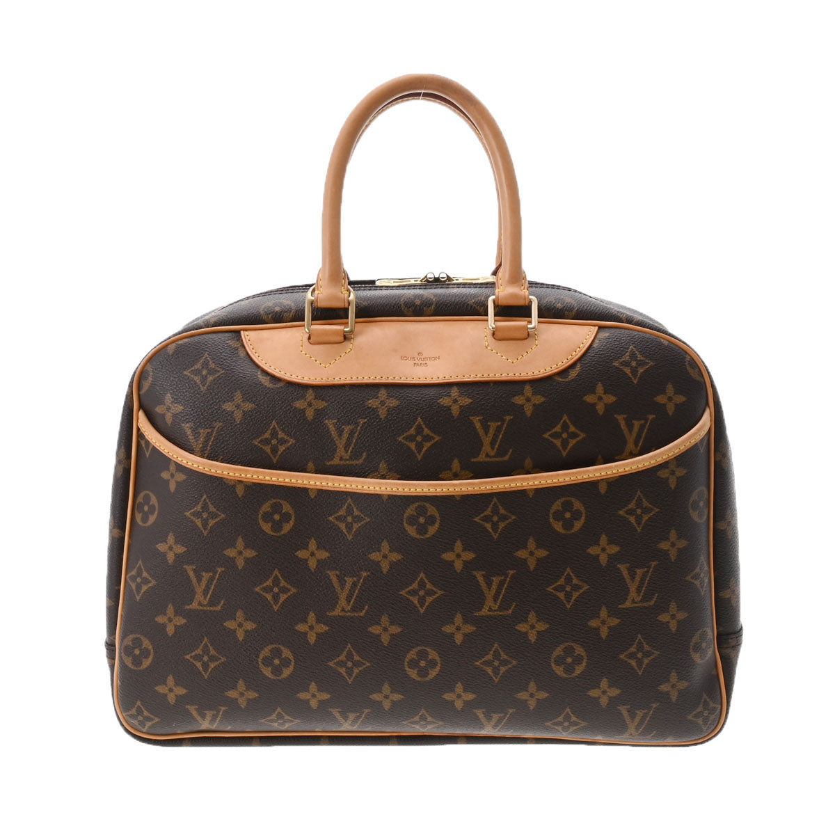 LOUIS VUITTON ルイヴィトン モノグラム ドーヴィル ブラウン M47270 ユニセックス モノグラムキャンバス ハンドバッグ ABランク 中古 