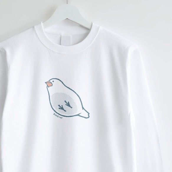 長袖Tシャツ（したから文鳥）