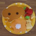 フェルトままごと　ぞうさんさんのホットケーキ