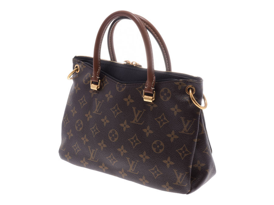 ルイヴィトン モノグラム パラスBB 黒 M42960 レディース 本革 2WAYハンドバッグ ABランク LOUIS VUITTON ストラップ 中古 