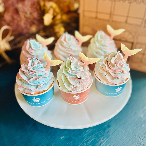 cupcake mermaid box /マーメイドカップケーキ6個セット