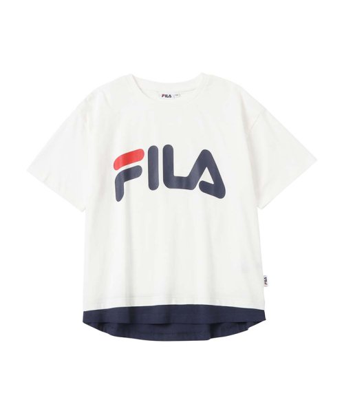 FILA フィラ フェイクレイヤードロゴプリントTシャツ FM2554