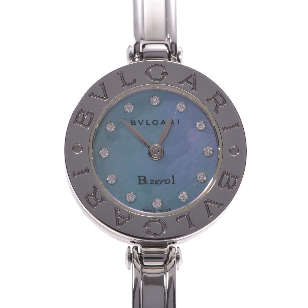 BVLGARI ブルガリB-ZERO バングルウォッチ 12Pダイヤ  レディース SS/シェル/ダイヤ 腕時計 BB22S  中古