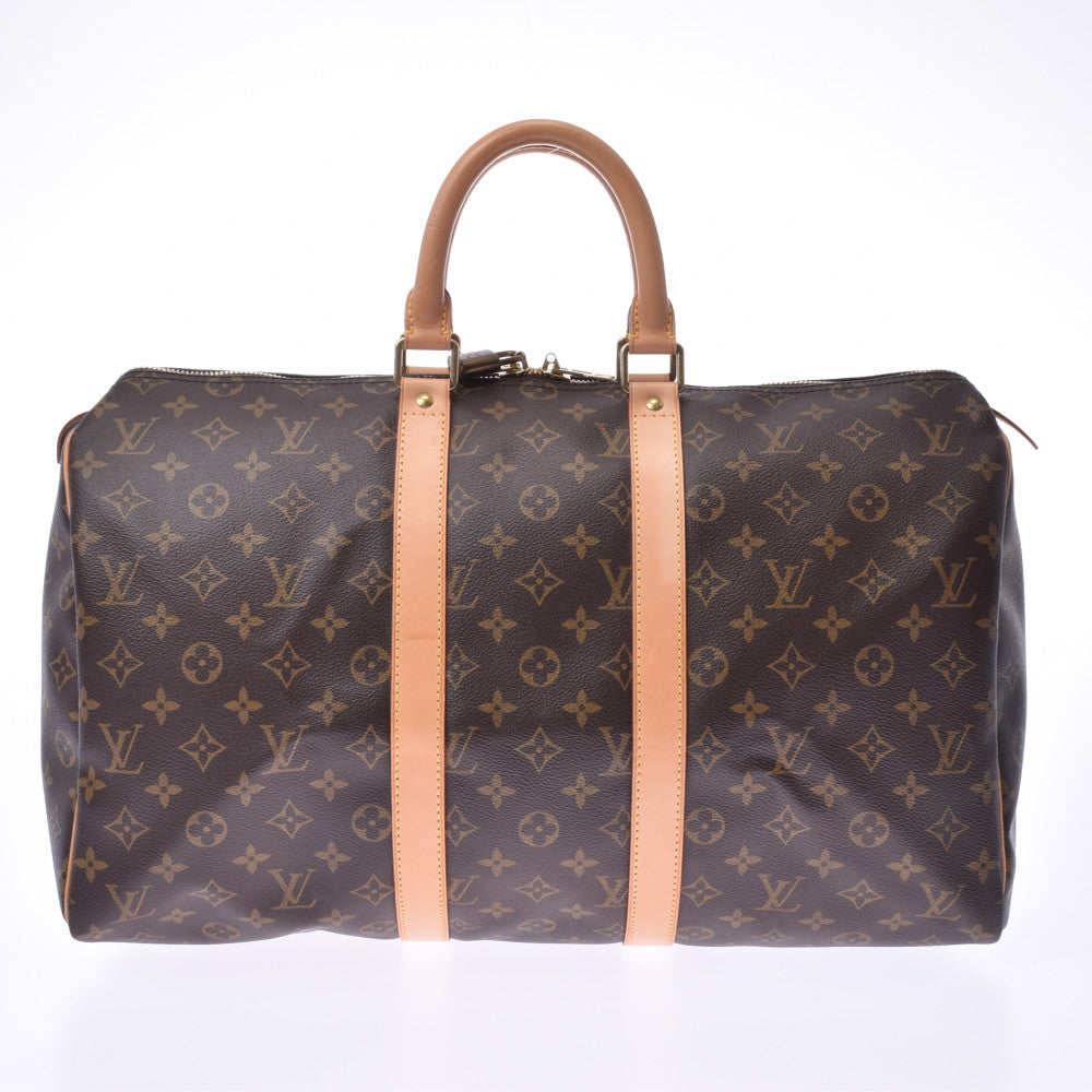 LOUIS VUITTON ルイヴィトン モノグラム キーポル45 ブラウン M41428 ユニセックス ボストンバッグ Aランク 中古 