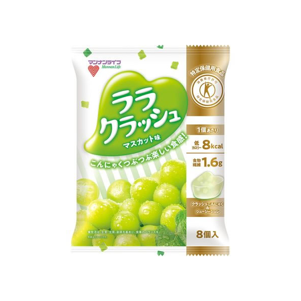 マンナンライフ 蒟蒻畑 ララクラッシュマスカット味 24g×8個 FCU9735