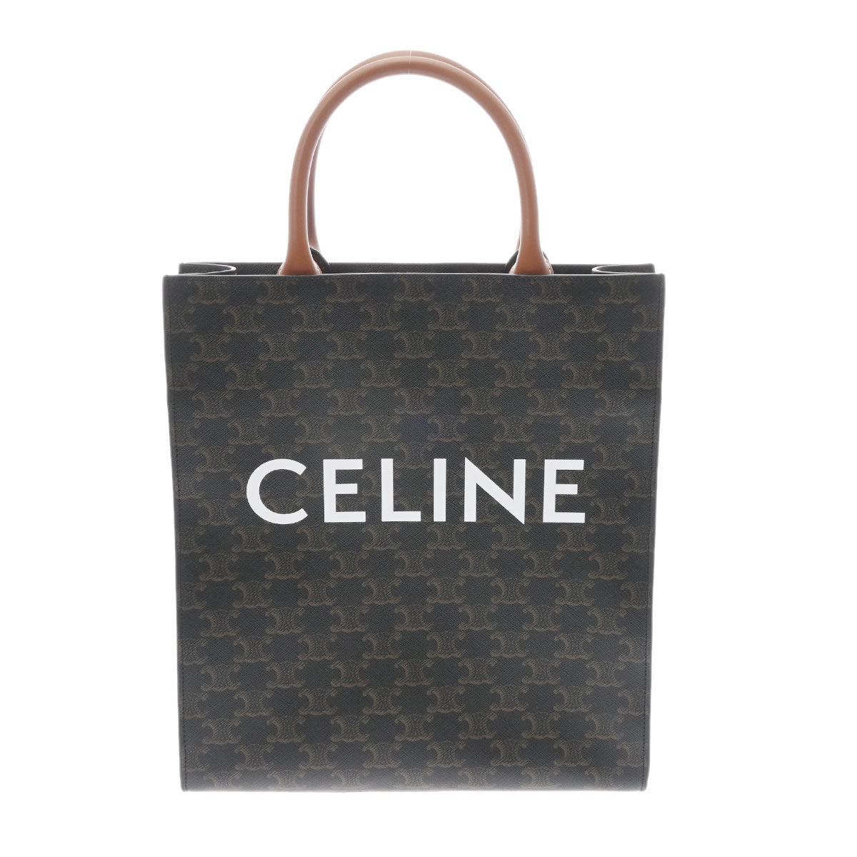 CELINE セリーヌ トリオンフ バーティカルカバ スモール 黒/茶 ゴールド金具 191542 レディース PVC レザー トートバッグ 未使用 