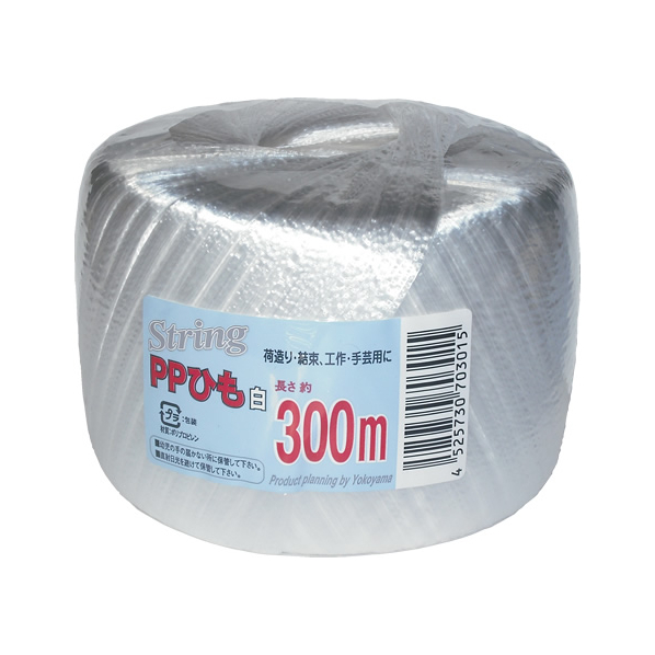 信越工業 String PP玉巻ひも 白 300m 1巻 F867555-664972