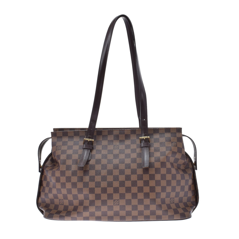 LOUIS VUITTON ルイヴィトン ダミエ チェルシー トートバッグ ブラウン N51119 ユニセックス ダミエキャンバス ショルダーバッグ ABランク 中古 