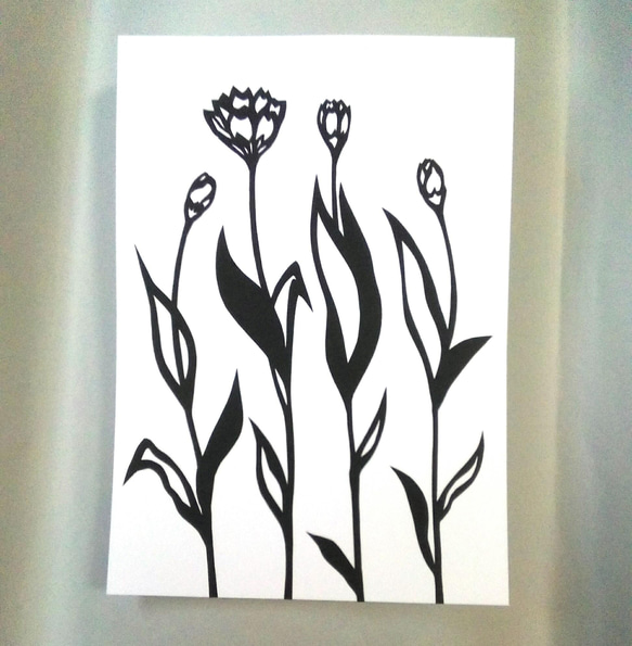 【切り絵】原画　A5サイズ　Flowers2