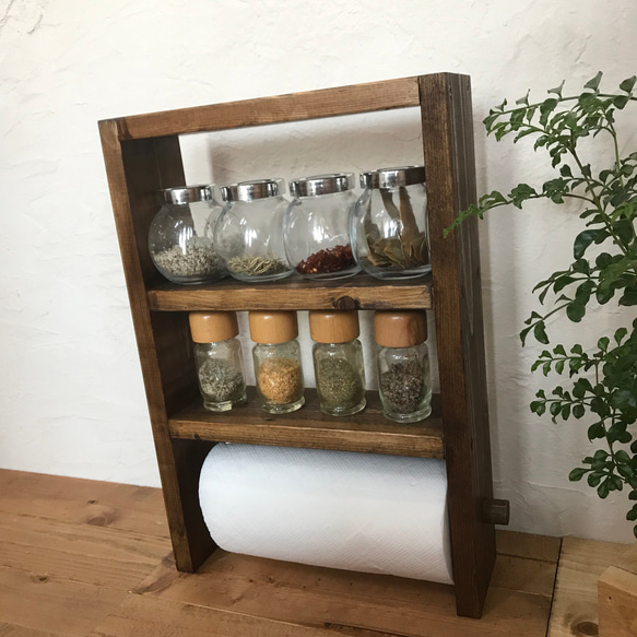 kitchen　paper　rack DB　：ｈ42　　ｷｯﾁﾝﾍﾟｰﾊﾟｰｽﾊﾟｲｽﾗｯｸ