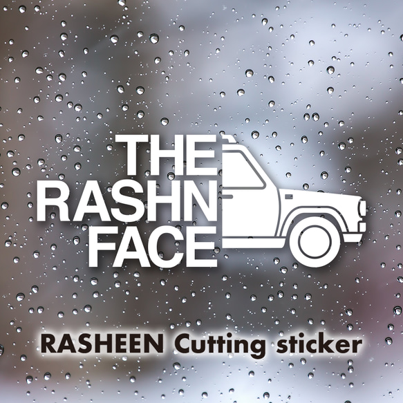 日産ラシーン ／rasheen therashnface カッティングステッカー　ノースフェイス風