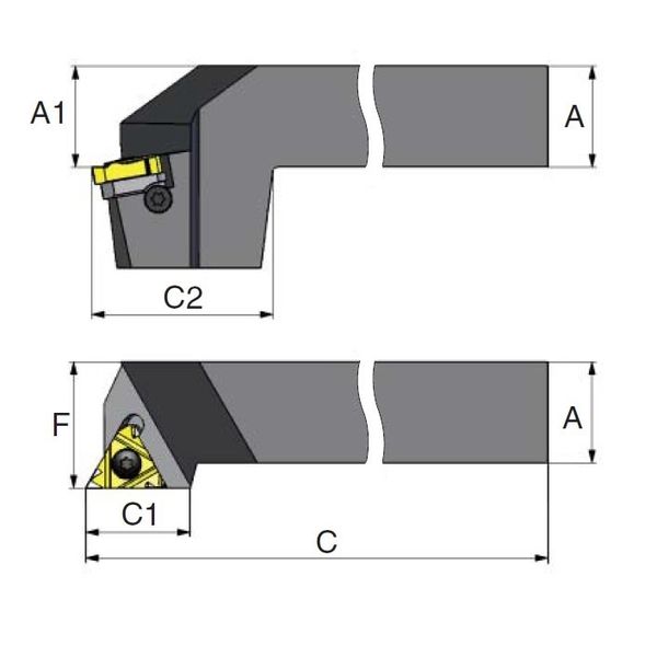 Carmex Precision Tools ドロップヘッドツールホルダー 左勝手