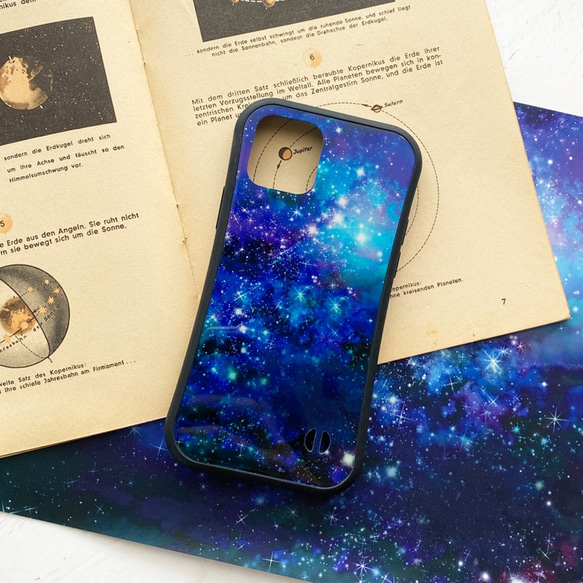 星と銀河の宇宙柄 iPhoneグリップケース / GALAXY