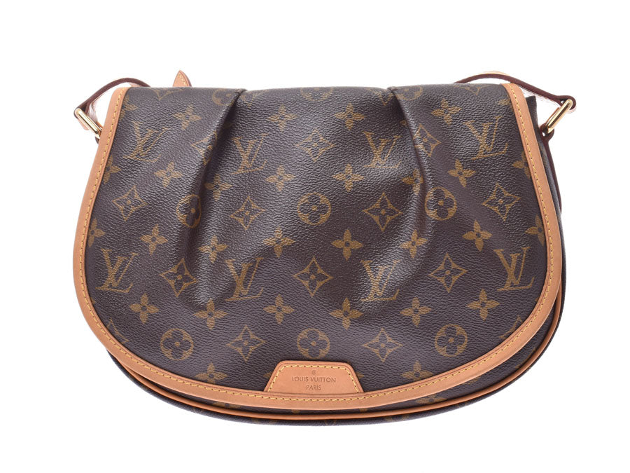 ルイヴィトン モノグラム メニルモンタンPM ブラウン M40474 レディース 本革 ショルダーバッグ ABランク LOUIS VUITTON 中古 