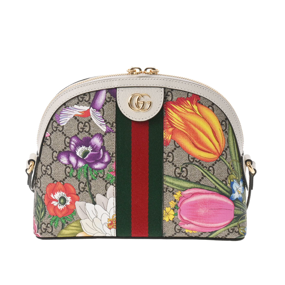 GUCCI グッチ GGフローラ ベージュ/ホワイト 499621 レディース GGスプリームキャンバス ショルダーバッグ 未使用 