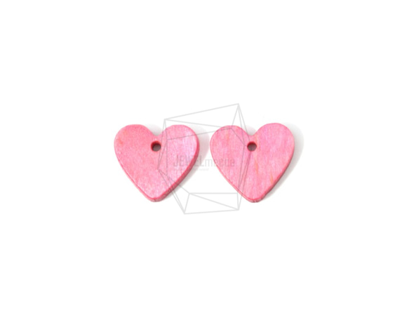 BSC-464-G【4個入り】ハートウッドビーズ,heart Wooden Beads /13mm x 13mm