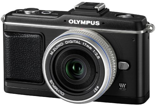 OLYMPUS ミラーレス一眼 PEN E-P2 パンケーキキット ブラック E-P2PKIT-BLK【中古品】