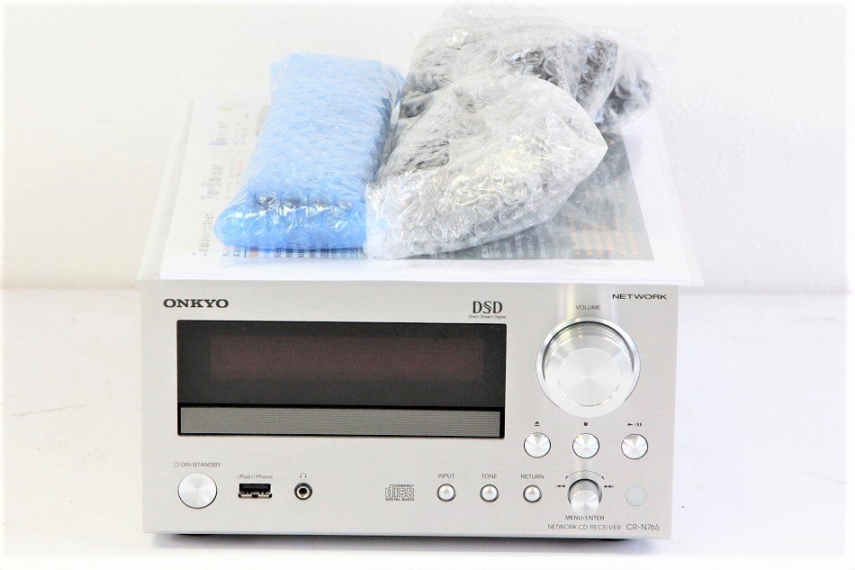 ONKYO ネットワークCDレシーバー シルバー CR-N765(S) 【中古品】