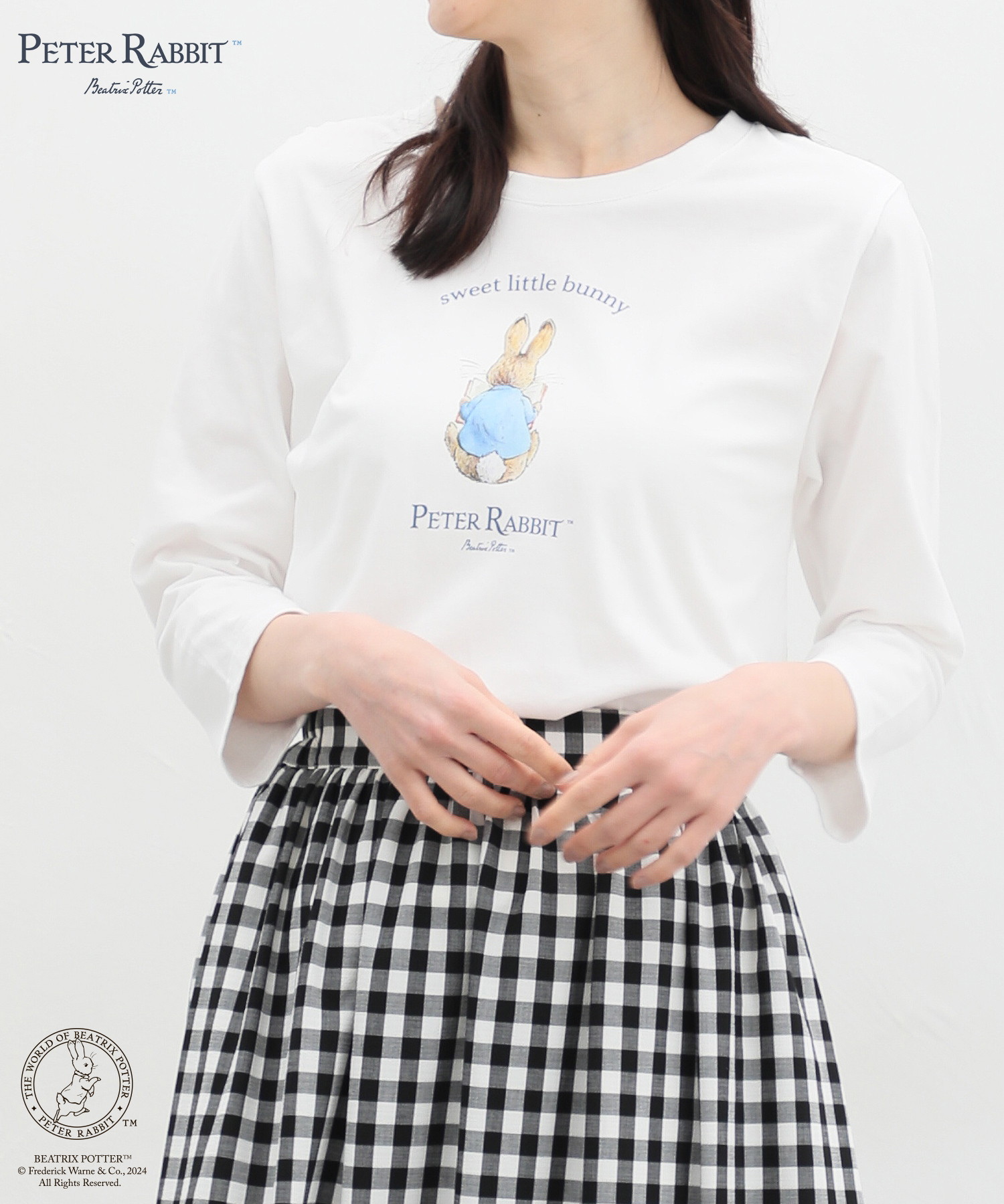 ハニーズ/ピーターラビット(TM)／Ｔシャツ トップス Tシャツ カットソー ロンT 7分袖