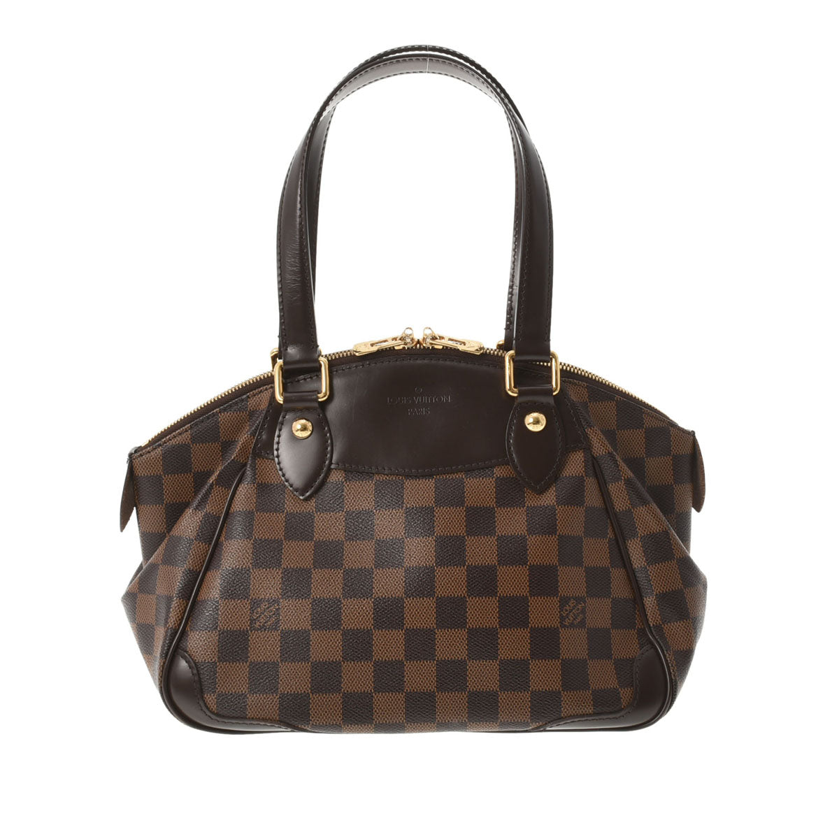 LOUIS VUITTON ルイヴィトン ダミエ ヴェローナPM ブラウン N41117 レディース ダミエキャンバス ハンドバッグ Aランク 中古 