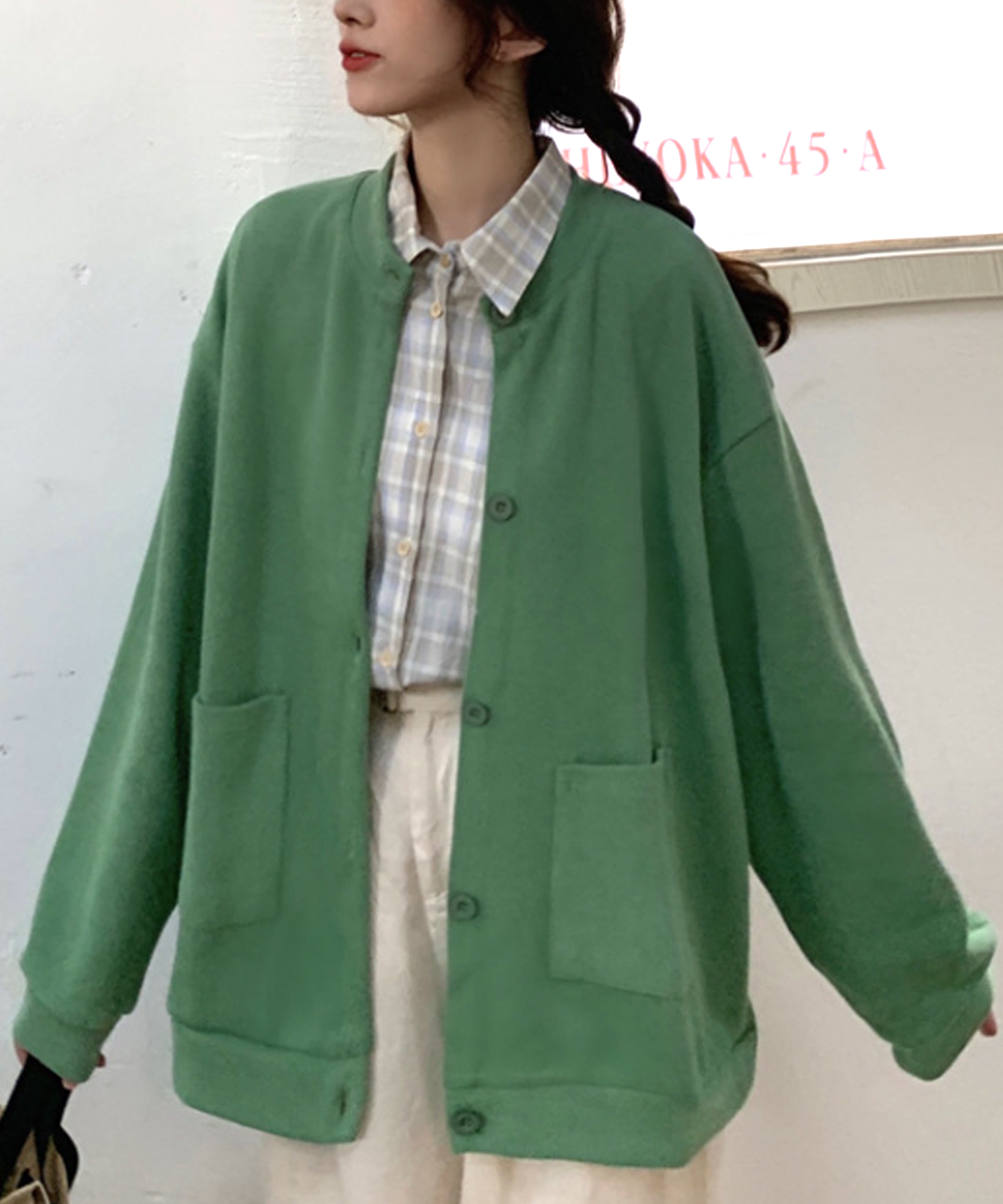 アミュレット/オーバーサイズカーディガン レディース トップス 長袖 無地 秋服 冬服 10代 2･･･